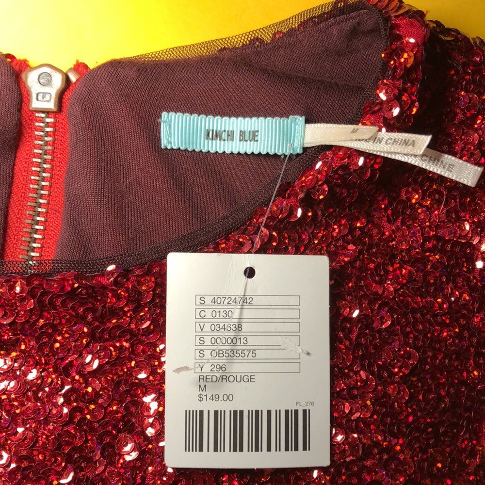 🆕 KIMCHI BLUE(UO) long sleeve sequin mini dress - Picture 5 of 10